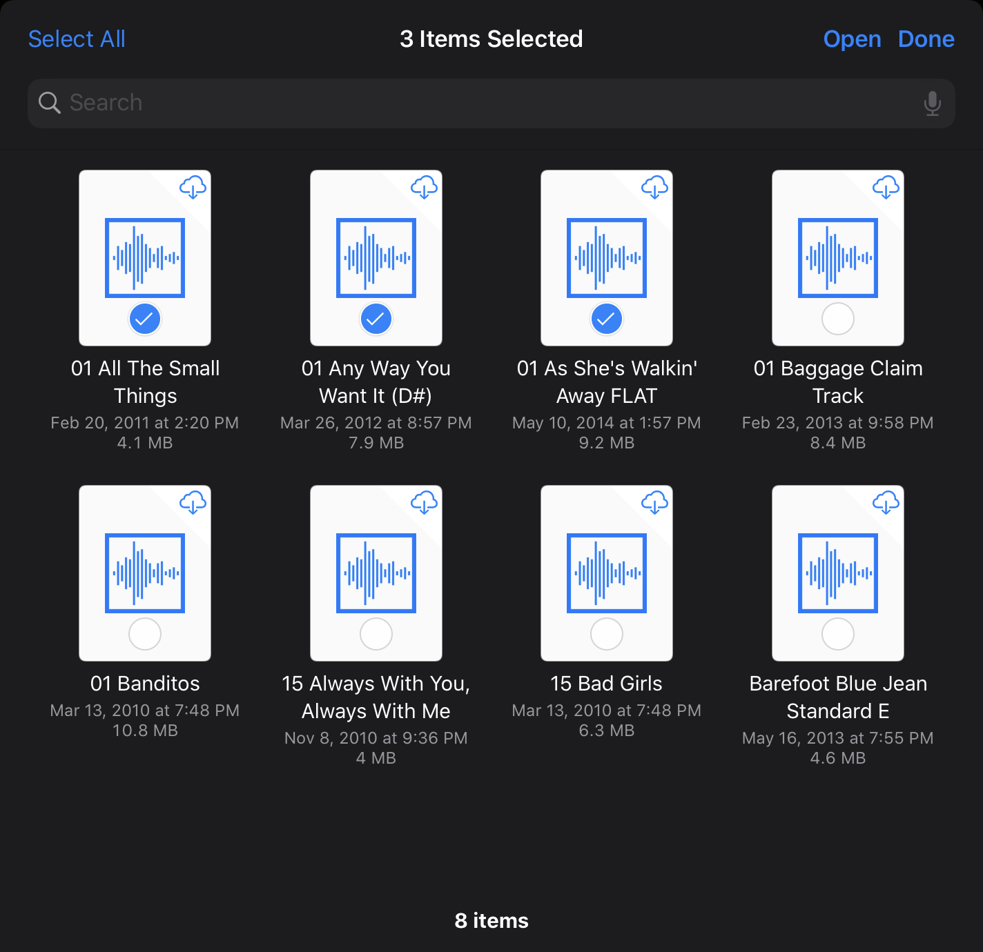 icloud multiselect